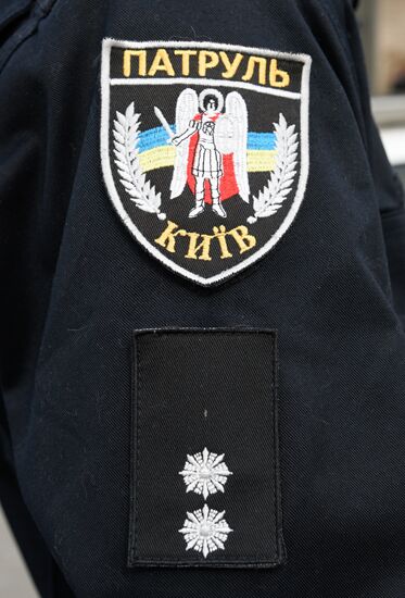 Officers of the Ukrainian police in Kiev