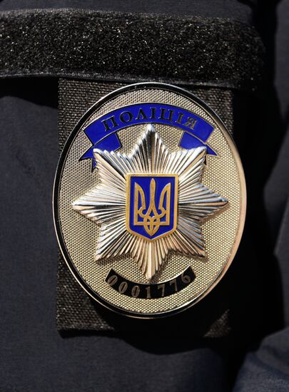 Officers of the Ukrainian police in Kiev