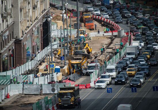 Large-scale reconstruction of Tverskaya Street in Moscow