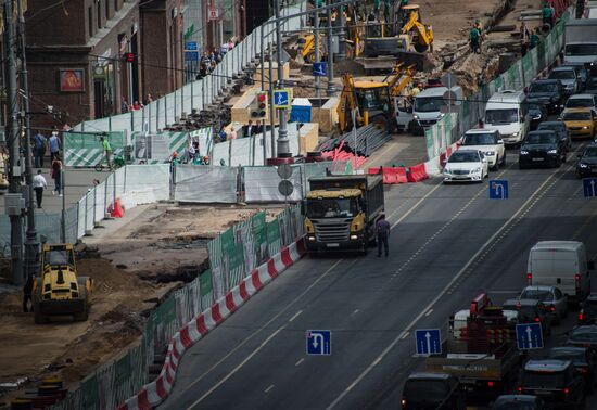Large-scale reconstruction of Tverskaya Street in Moscow
