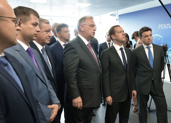 Prime Minister Dmitry Medvedev visits new international airport in Zhukovsky