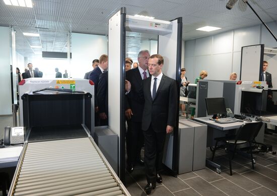 Prime Minister Dmitry Medvedev visits new international airport in Zhukovsky