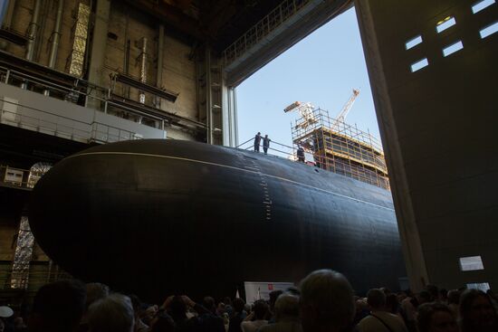 Launching submarine Kolpino in St. Petersburg