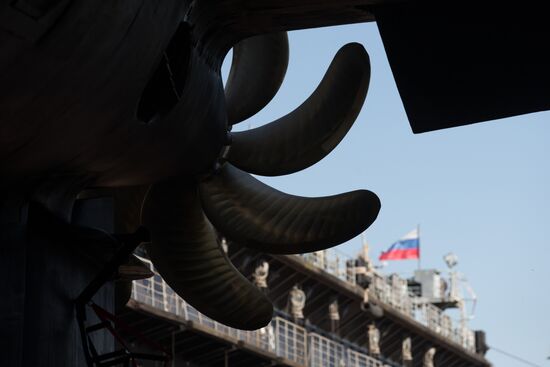 Launching submarine Kolpino in St. Petersburg