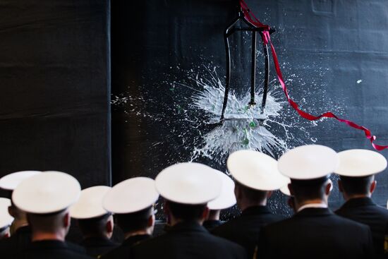 Launching submarine Kolpino in St. Petersburg