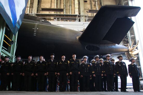 Launching the submarine Kolpino in St. Petersburg