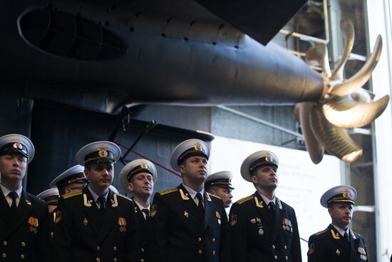 Launching the submarine Kolpino in St. Petersburg