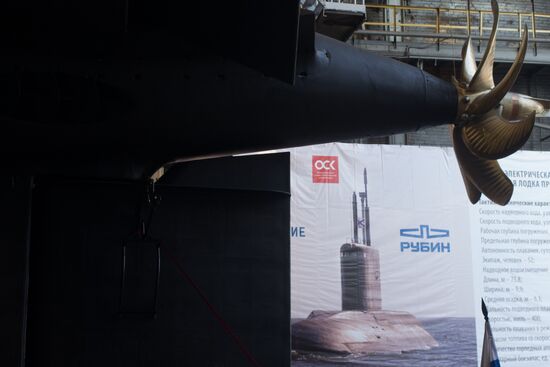 Launching the submarine Kolpino in St. Petersburg