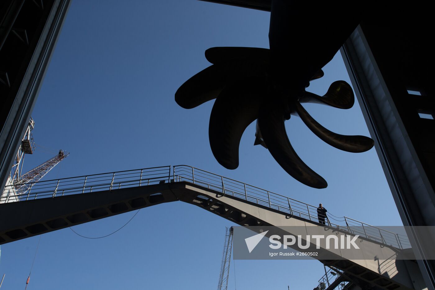 Launching the submarine Kolpino in St. Petersburg