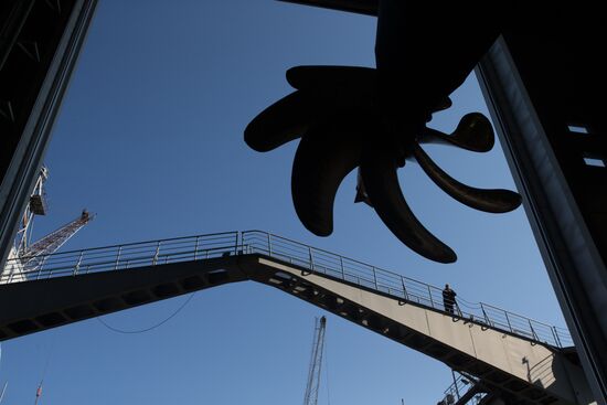 Launching the submarine Kolpino in St. Petersburg
