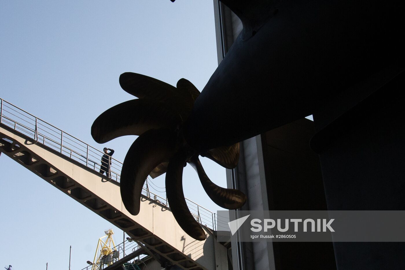 Launching the submarine Kolpino in St. Petersburg