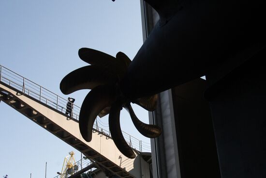 Launching the submarine Kolpino in St. Petersburg