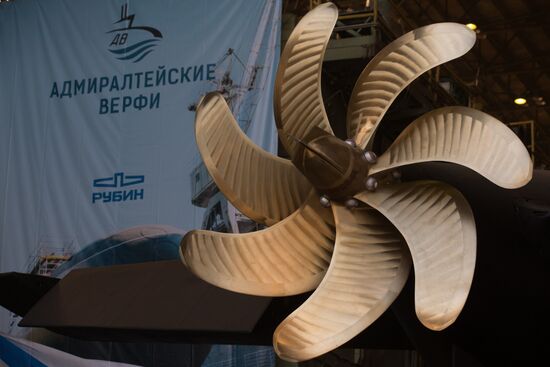 Launching the submarine Kolpino in St. Petersburg