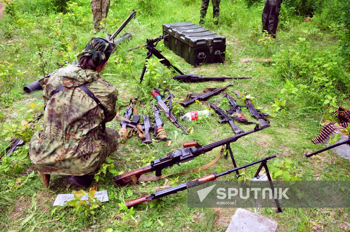 Lugansk People's Republic law enforcement agencies discover large arms and ammunition cache