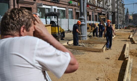 Large-scale reconstruction of Tverskaya Street in Moscow