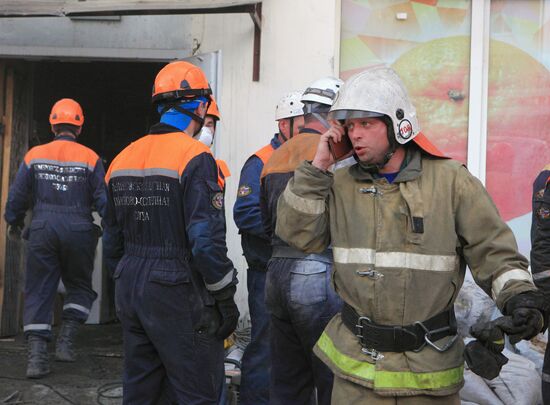 Breakdown of entrance lobby of five-stgorey building in Mezhdurechensk