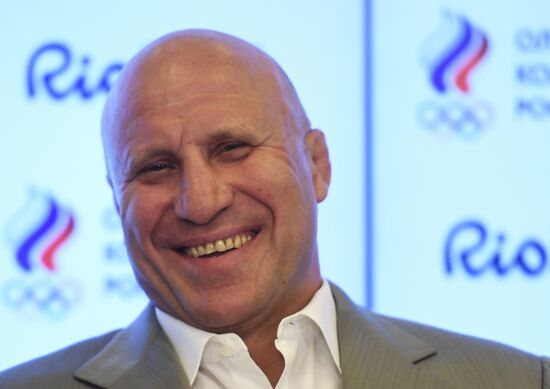 News conference by Russian national freestyle wrestling team