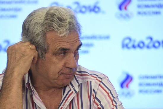 News conference by Russian freestyle wrestling team