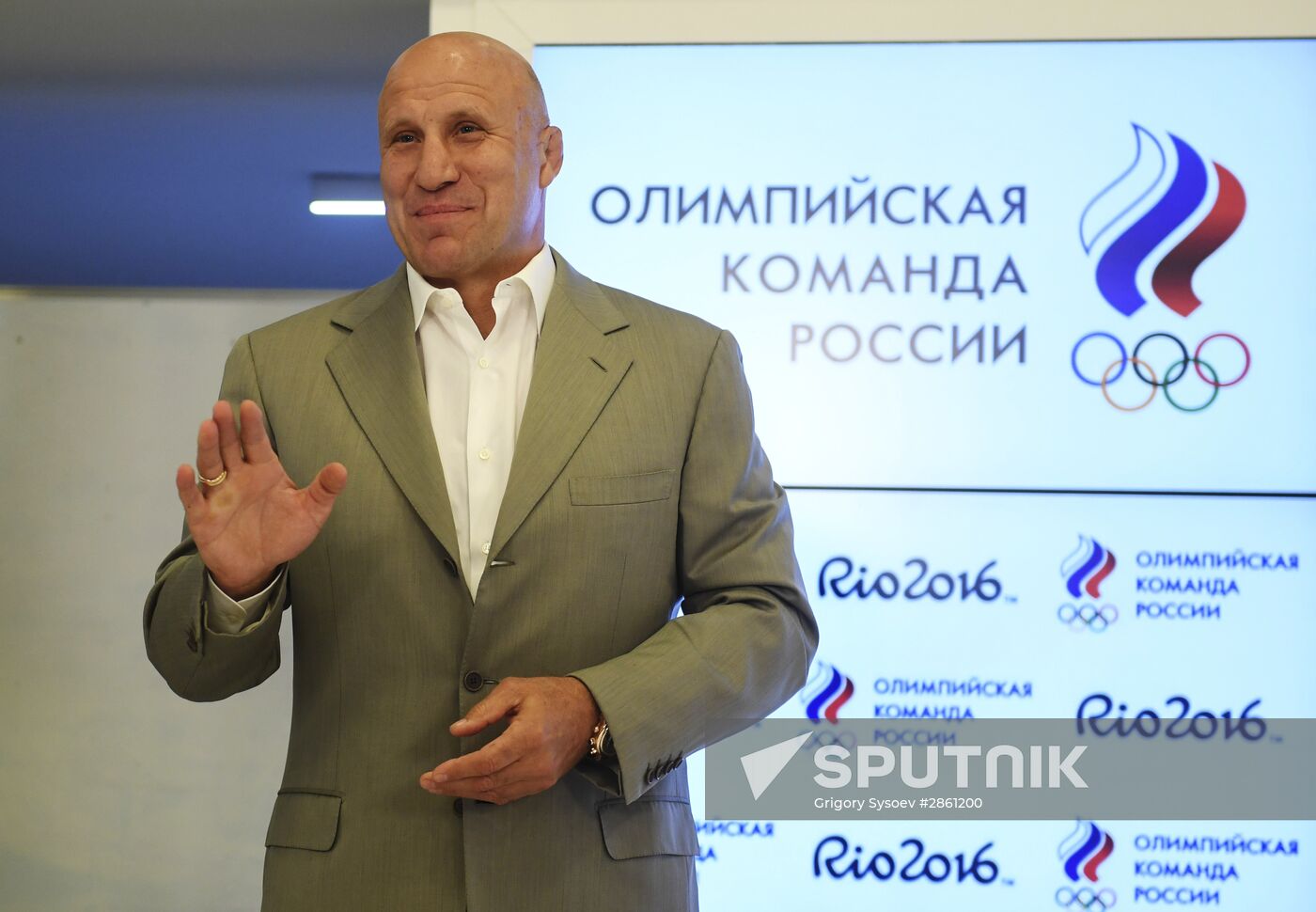 News conference by Russian national freestyle wrestling team