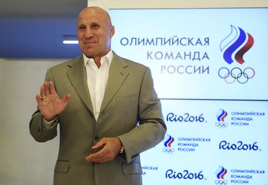 News conference by Russian national freestyle wrestling team