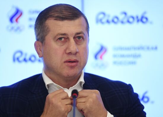 News conference by Russian freestyle wrestling team