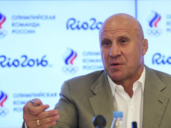 News conference by Russian national freestyle wrestling team