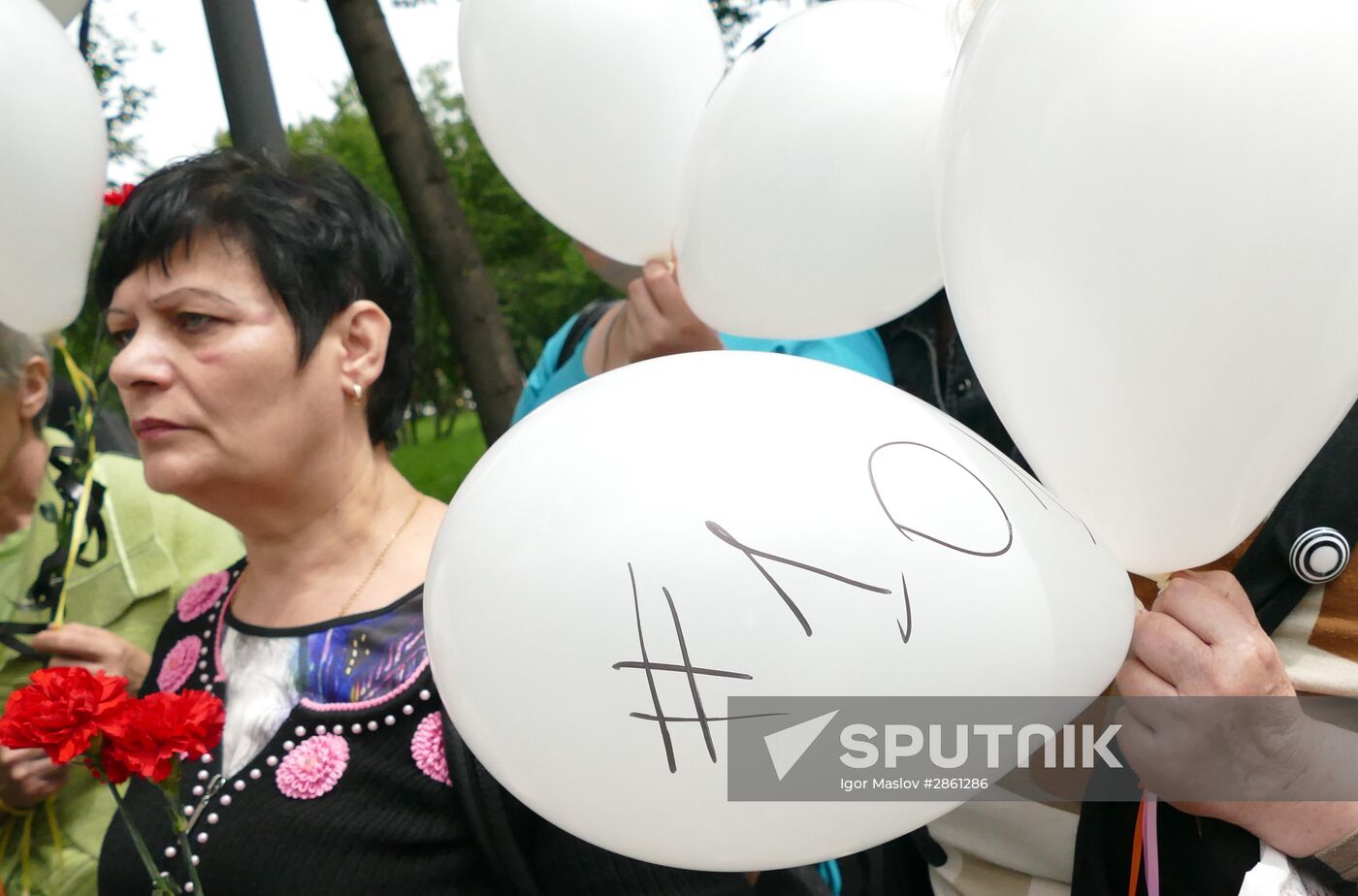 Requiem rally in Donetsk