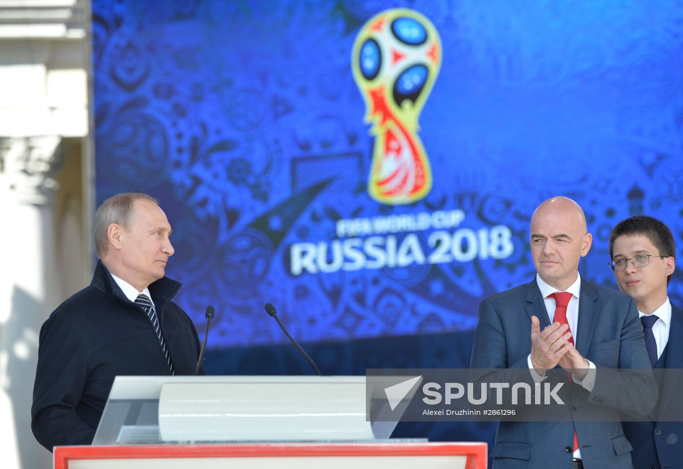 Vladimir Putin at ceremony to launch volunteer program of 2017 FIFA Confederations Cup and 2018 FIFA World Cup