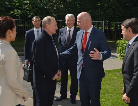 Vladimir Putin at ceremony to launch volunteer program of 2017 FIFA Confederations Cup and 2018 FIFA World Cup