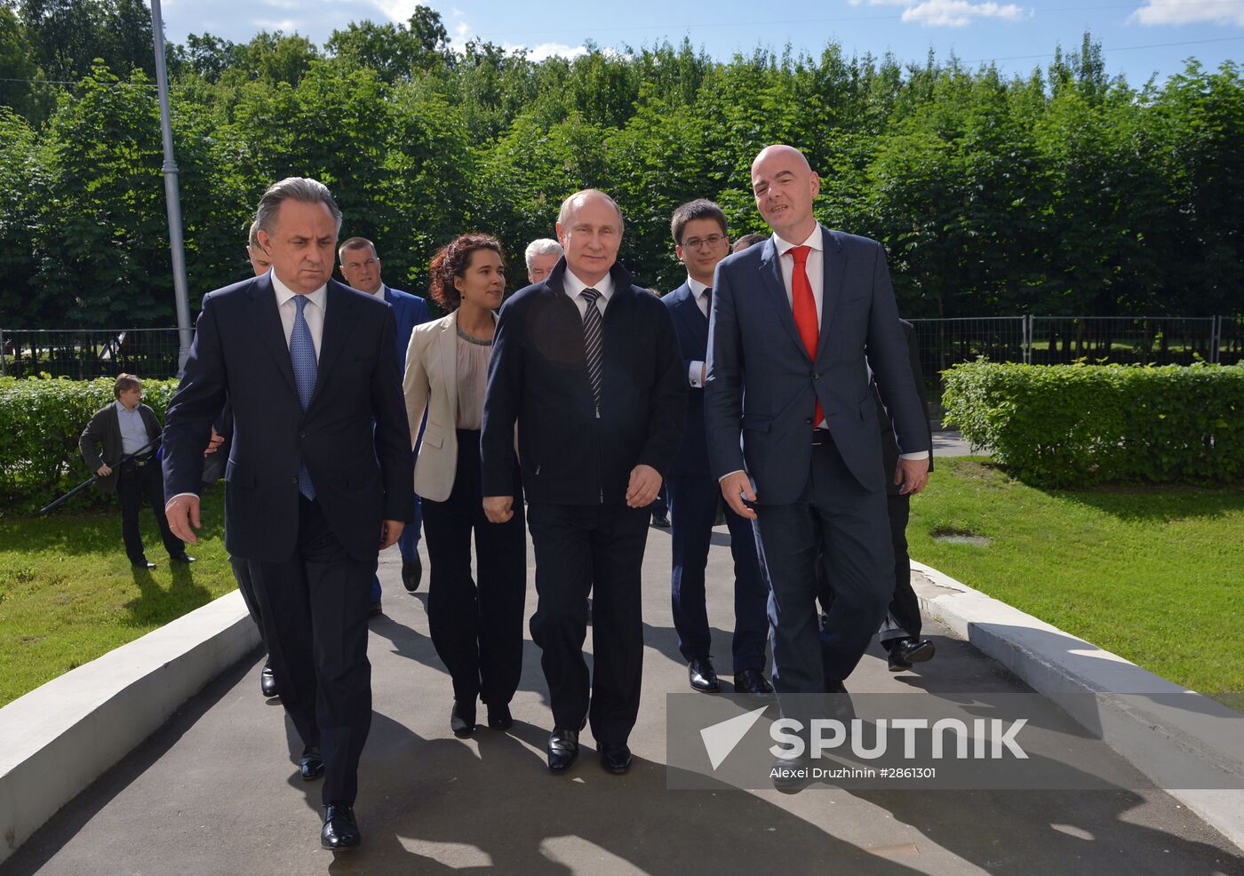 Vladimir Putin at ceremony to launch volunteer program of 2017 FIFA Confederations Cup and 2018 FIFA World Cup