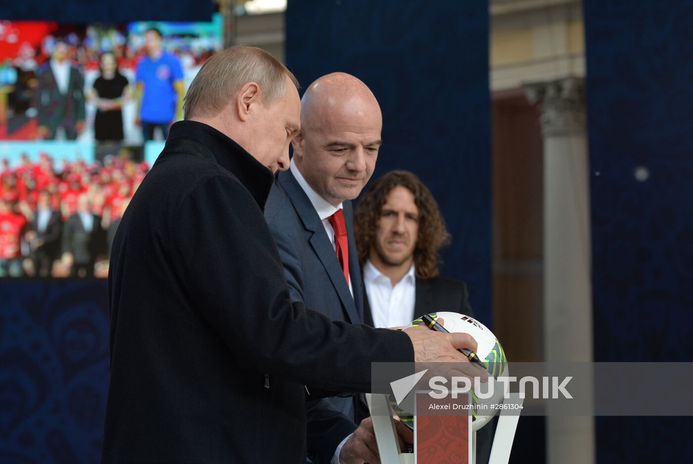 Vladimir Putin at ceremony to launch volunteer program of 2017 FIFA Confederations Cup and 2018 FIFA World Cup