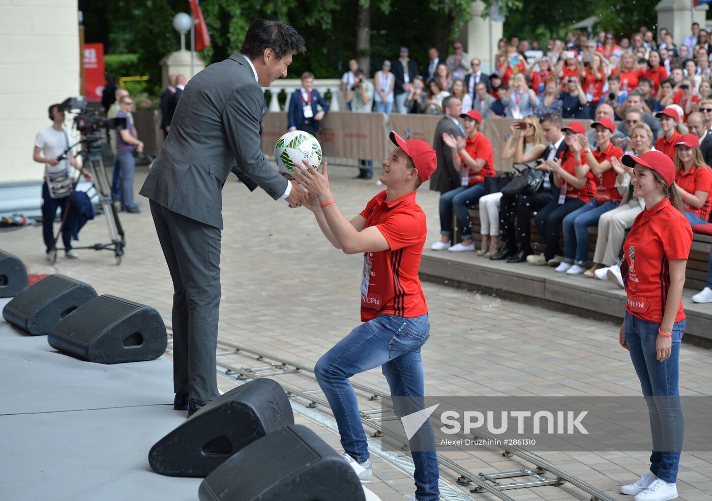 Vladimir Putin at ceremony to launch volunteer program of 2017 FIFA Confederations Cup and 2018 FIFA World Cup