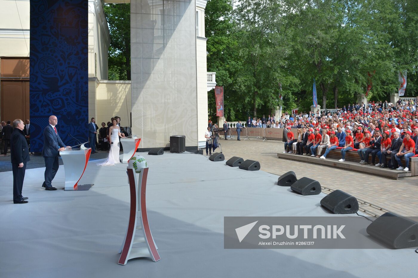 Vladimir Putin at ceremony to launch volunteer program of 2017 FIFA Confederations Cup and 2018 FIFA World Cup