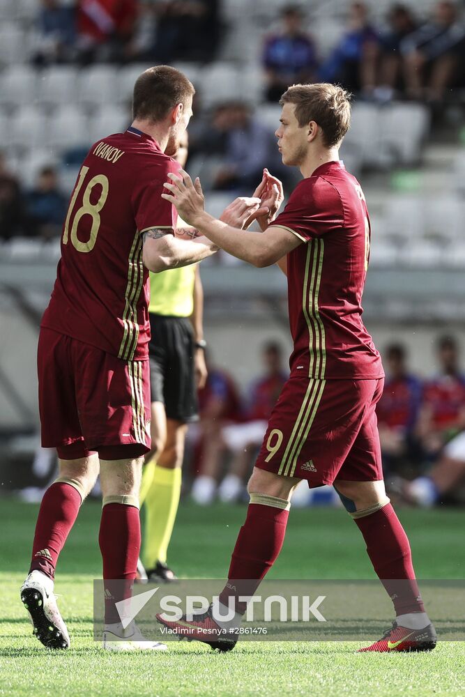 Football. Friendly. Russia vs Czech Republic