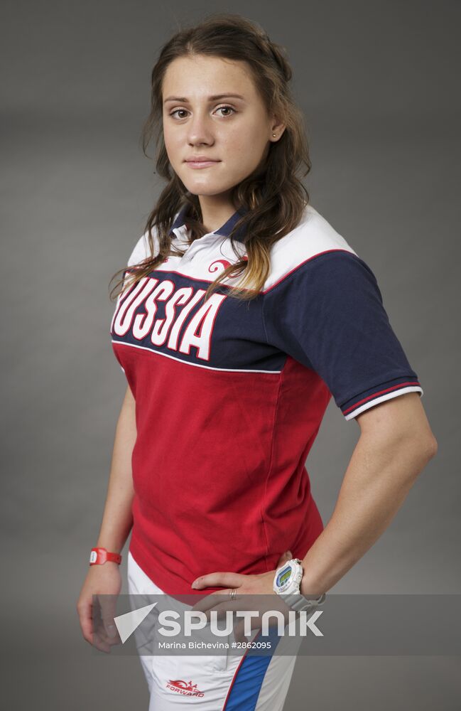 Members of Russian Olympic BMX-racing team