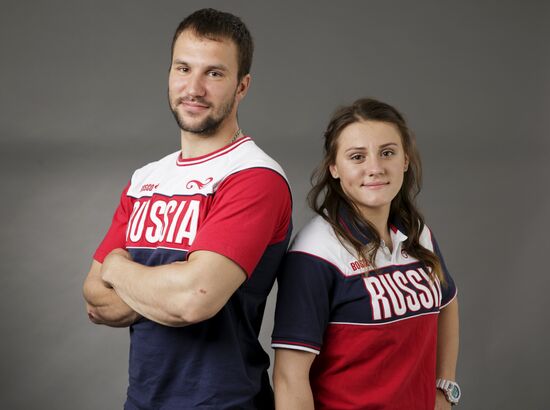 Members of Russian Olympic BMX-racing team