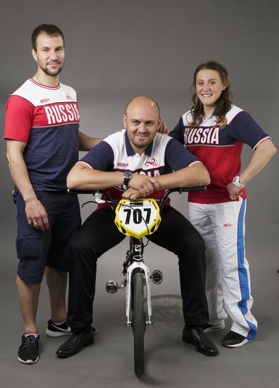 Members of Russian Olympic BMX-racing team