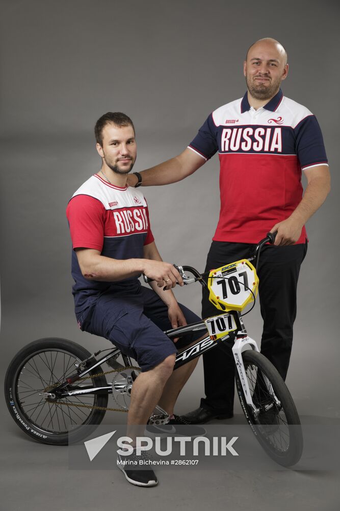 Members of Russian Olympic BMX-racing team