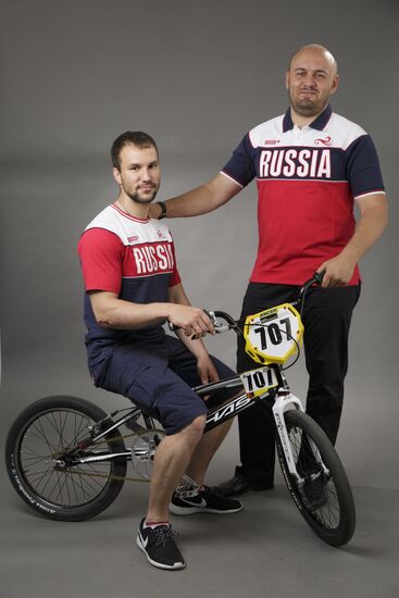 Members of Russian Olympic BMX-racing team