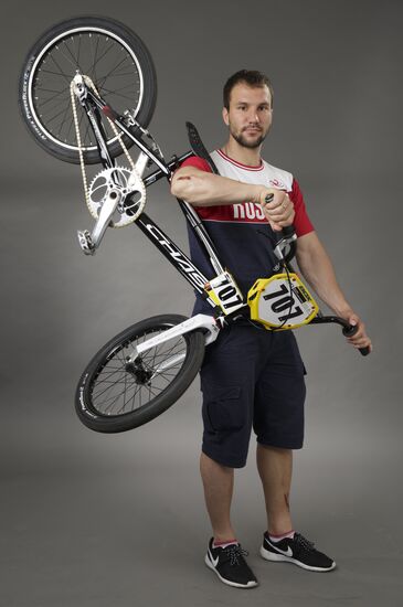 Members of Russian Olympic BMX-racing team