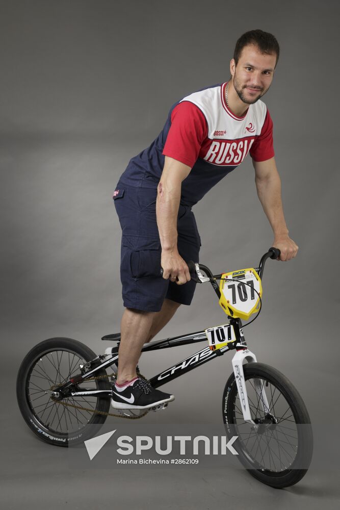 Members of Russian Olympic BMX-racing team