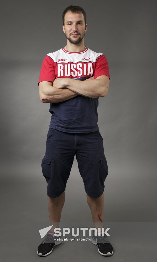 Members of Russian Olympic BMX-racing team