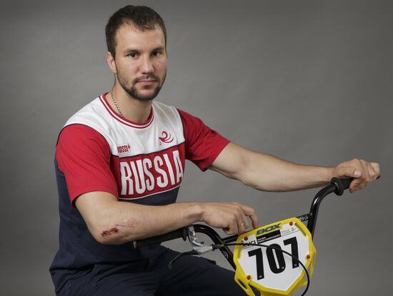 Members of Russian Olympic BMX-racing team