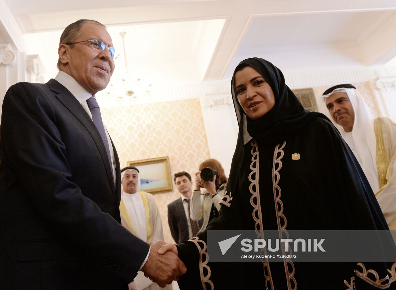Foreign Minister Sergei Lavrov meets with UAE FNC Speaker Amal al Qubaisi