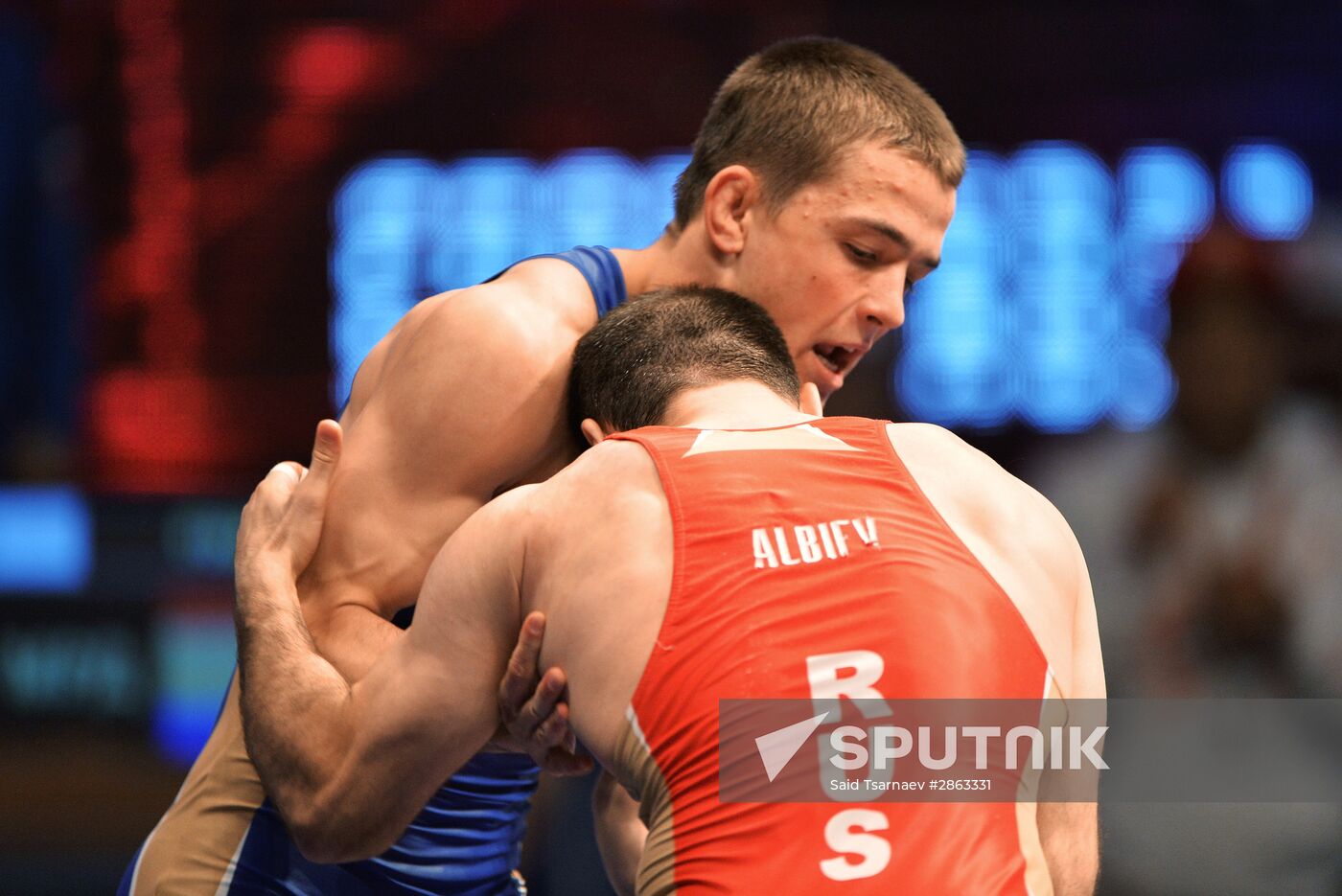 Greco-Roman wrestling. Russian championships. Day One