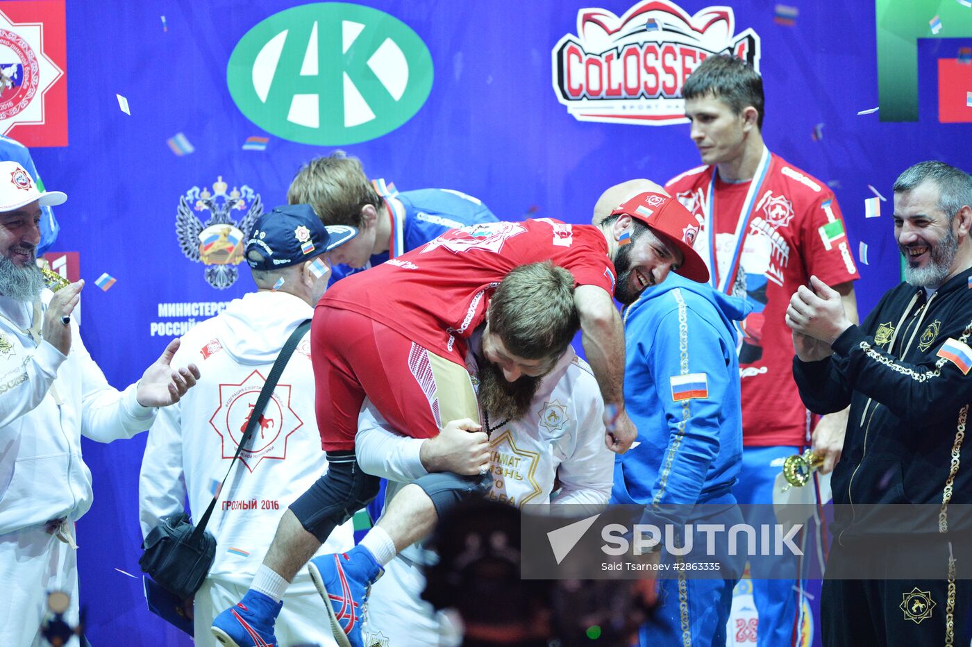 Greco-Roman wrestling. Russian championships. Day One