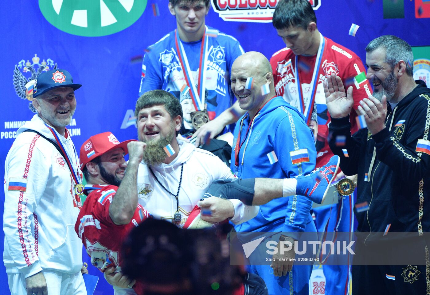 Greco-Roman wrestling. Russian championships. Day One