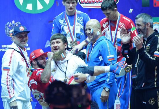Greco-Roman wrestling. Russian championships. Day One
