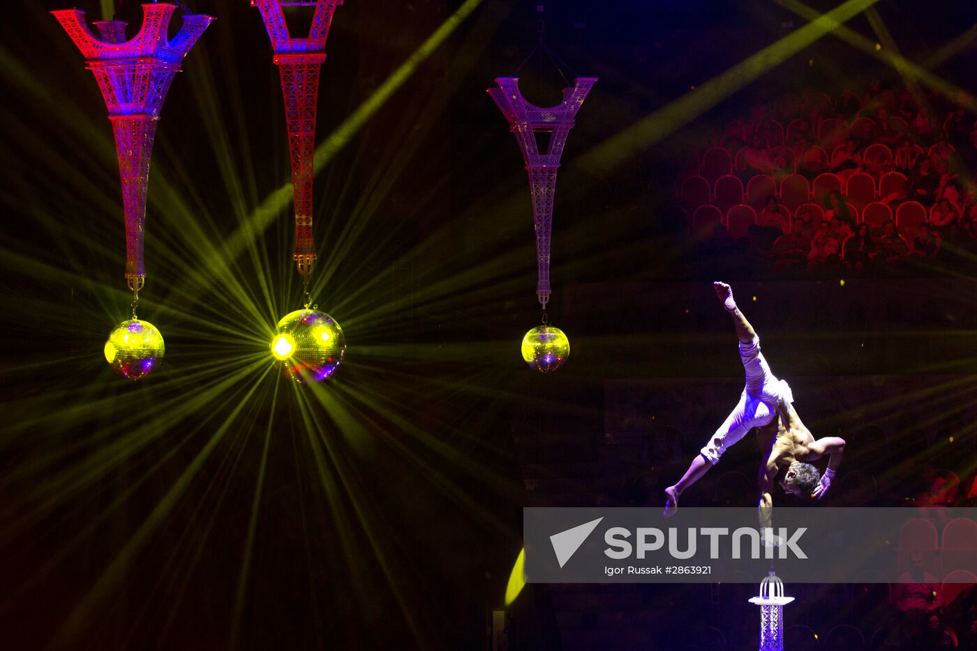 Water, Fire and Light Circus show in St. Petersburg