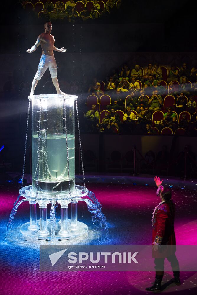 Water, Fire and Light Circus show in St. Petersburg